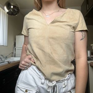 leather lucky brand top